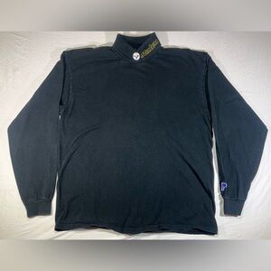 Vintage 90’s Embroidered Pro Player Pittsburgh Stealers Turtle Neck  Size Large